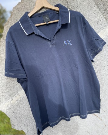Polo triko pánské Armani Exchange modré navy